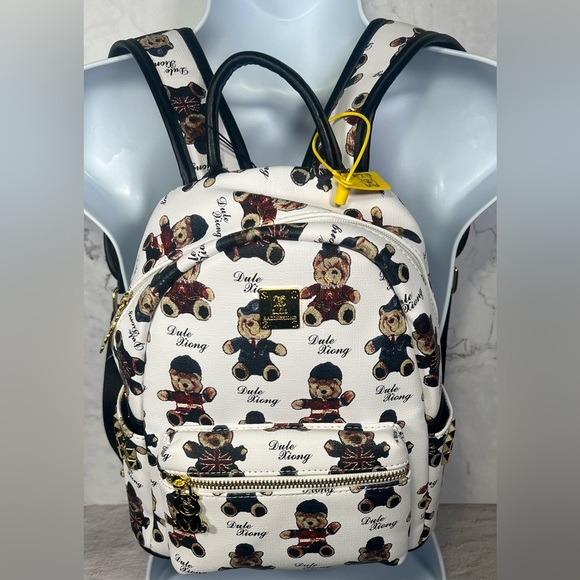 Dule xiong Fashion Bear Backpacl White - Picture 7 of 8